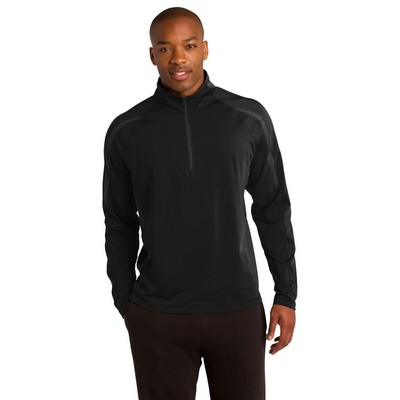 Sport-Tek® Sport-Wick® Stretch 1/2-Zip Colorblock Pullover.