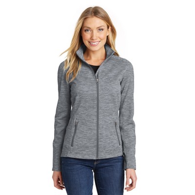 Port Authority® Women's Digi Stripe Fleece Jacket.